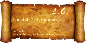 Laczházi Oberon névjegykártya