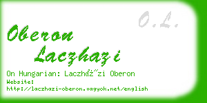 oberon laczhazi business card